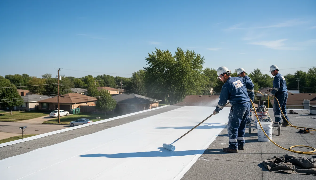 Commercial roof coating in Martinsville, IL near me